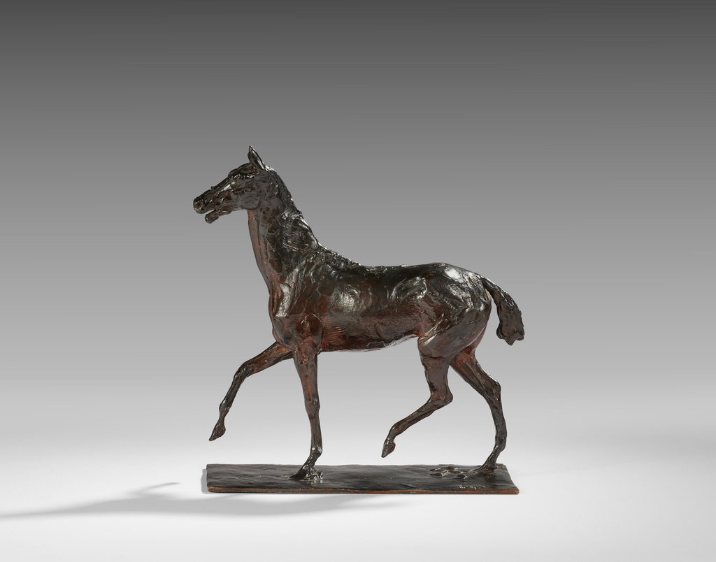 Walking Horse (1881) by Edgar Degas estimated at $292,200 (low) to $409,100 (high). Image courtesy of Artcurial