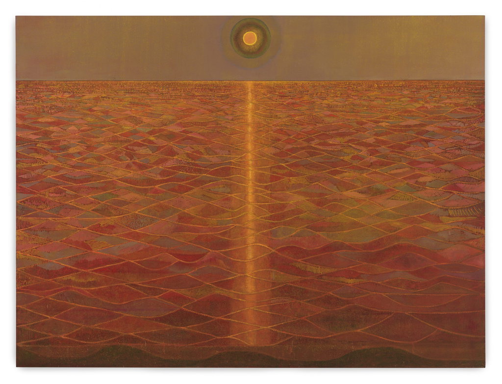 Spotlight: In His U.K. Debut, Artist Sky Glabush Distills His Folkloric Landscapes Into Refined, Geometric Visions