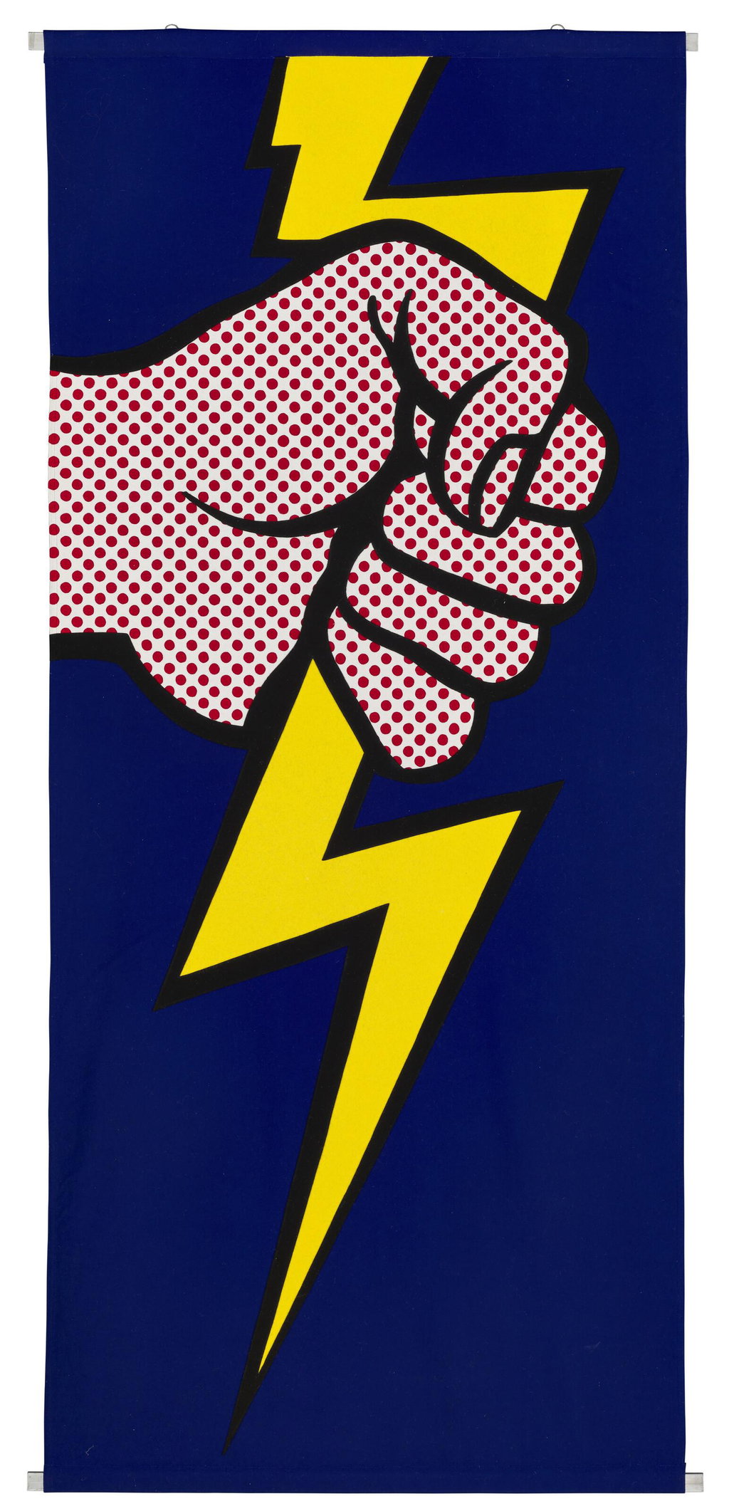 Thunderbolt Banner by Roy Lichtenstein sold for $307,200. Image courtesy of Christie's