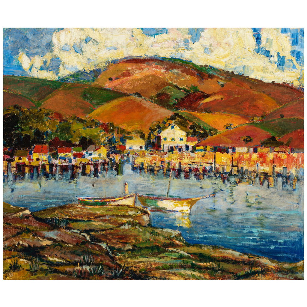Glorious Hill (Arks on Belvedere Lagoon from San Rafael Avenue) by Selden Connor Gile sold for $152,900. Image courtesy of Bonhams
