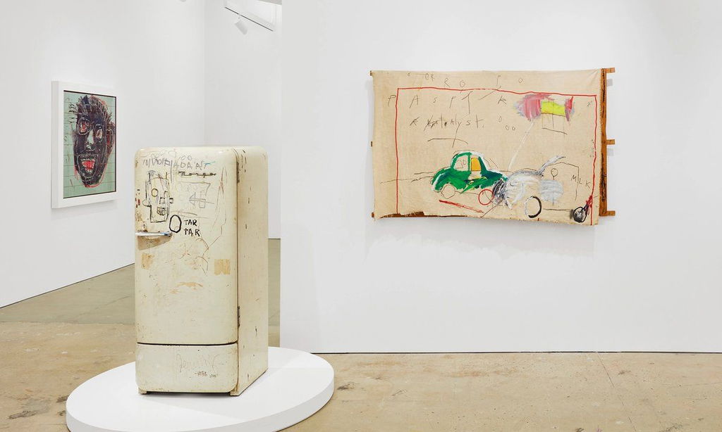 Exhibition on Basquiat's found objects includes punch bag for convicted dealer Mary Boone