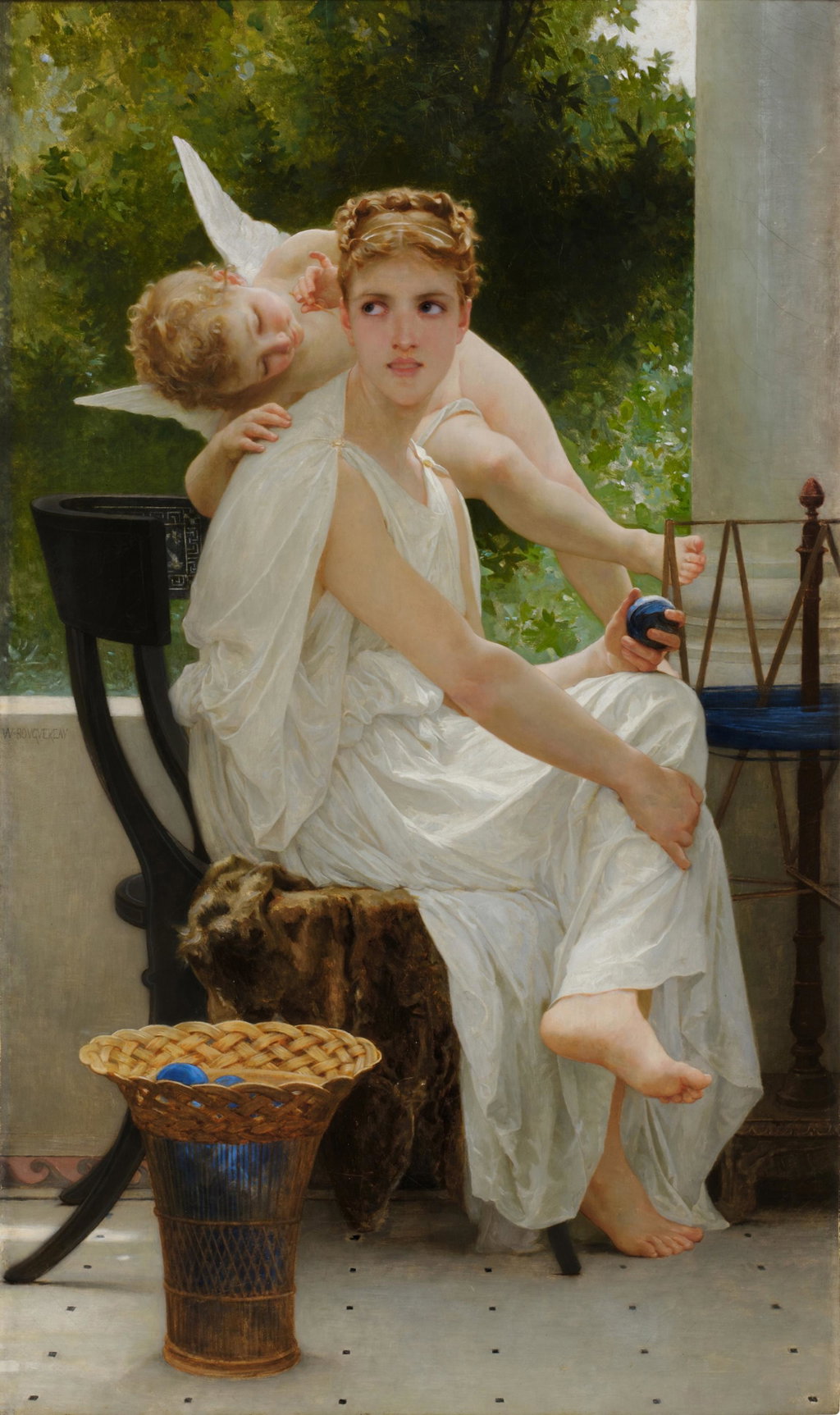 Le travail Interrompu by William Adolphe Bouguereau sold for $486,400. Image courtesy of Sotheby's
