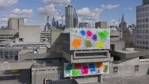 Renée Levi transforms Hayward Gallery’s brutalist facade with giant painting