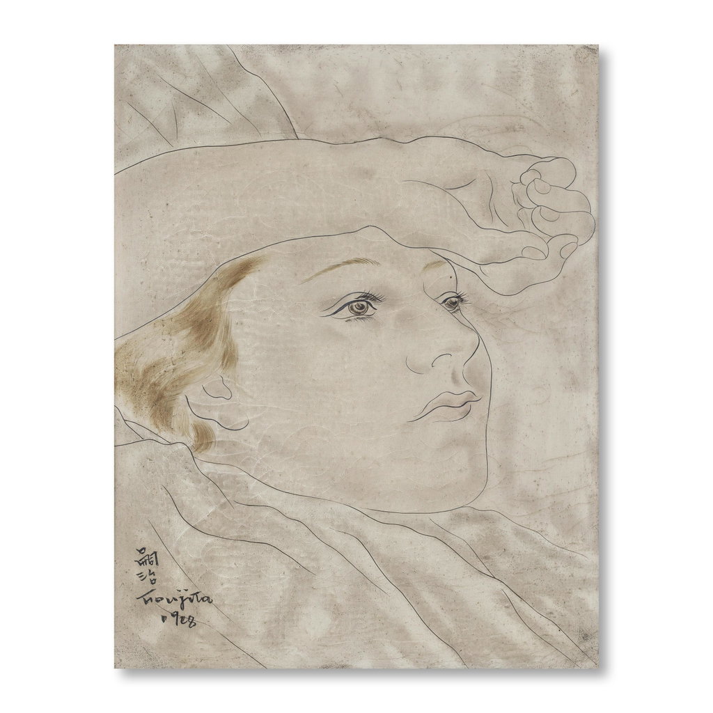 Portrait of a Woman by Tsuguharu Foujita sold for $44,100.
Image courtesy of Bonhams Cornette de Saint Cyr