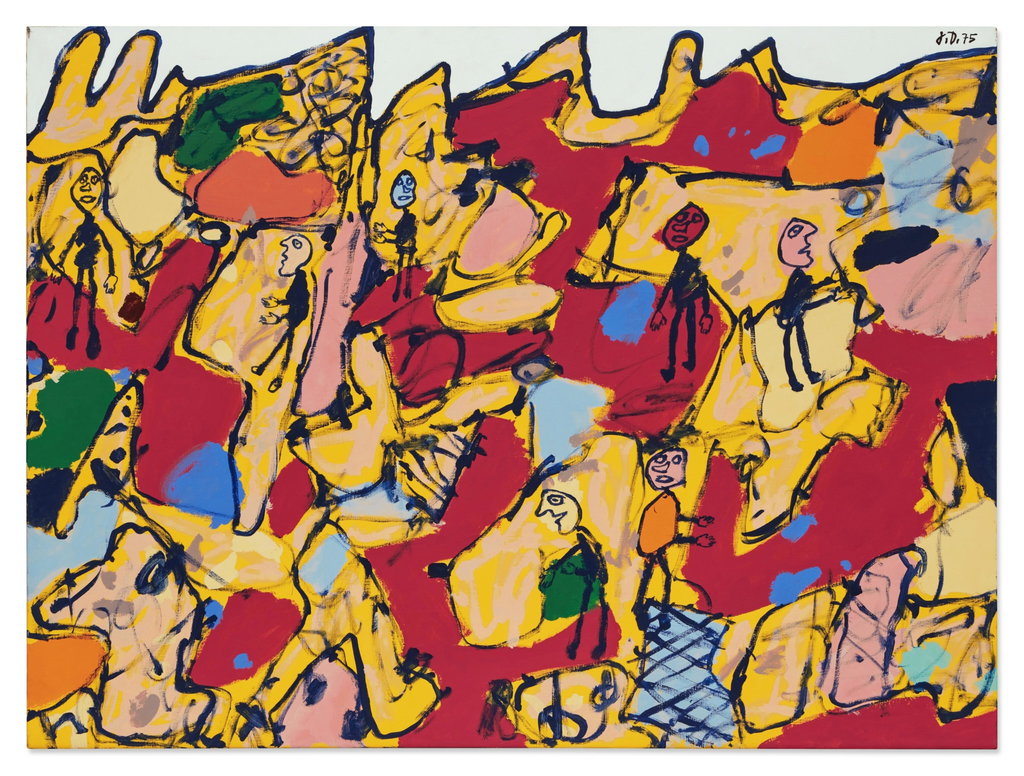 Paysage Parcouru de Promeneurs by Jean Dubuffet sold for $960,000. Image courtesy of Sotheby's