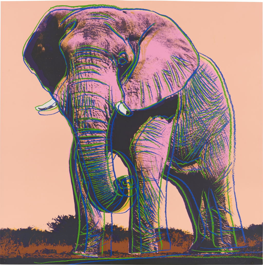African Elephant, from Endangered Species by Andy Warhol sold for $164,200.
Image courtesy of Sotheby's, Online
