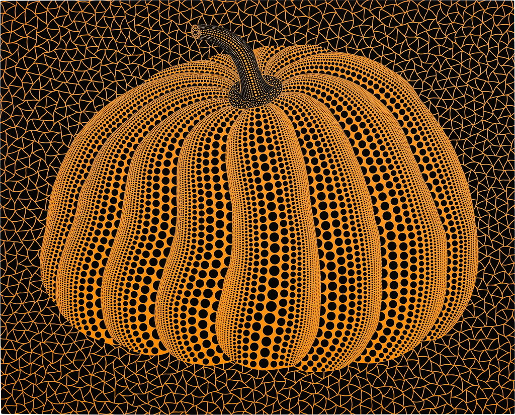 PUMPKIN (TWPOT) by Yayoi Kusama estimated at $6.12m (low) to $8.67m (high). Image courtesy of Sotheby's
