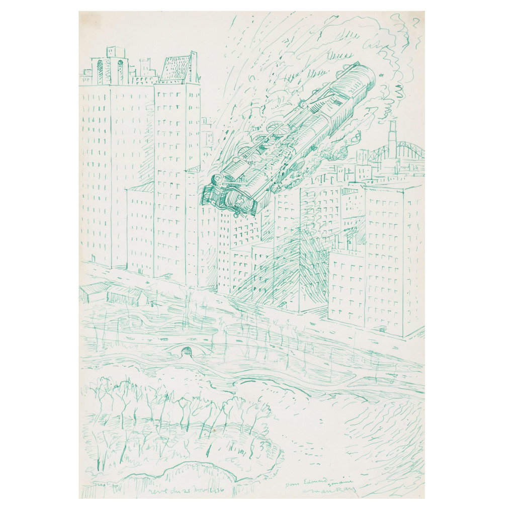 Rêve du 25 nov 1936 (illustration pour 'Les Mains libres') by Man Ray sold for $119,400. Image courtesy of Bonhams