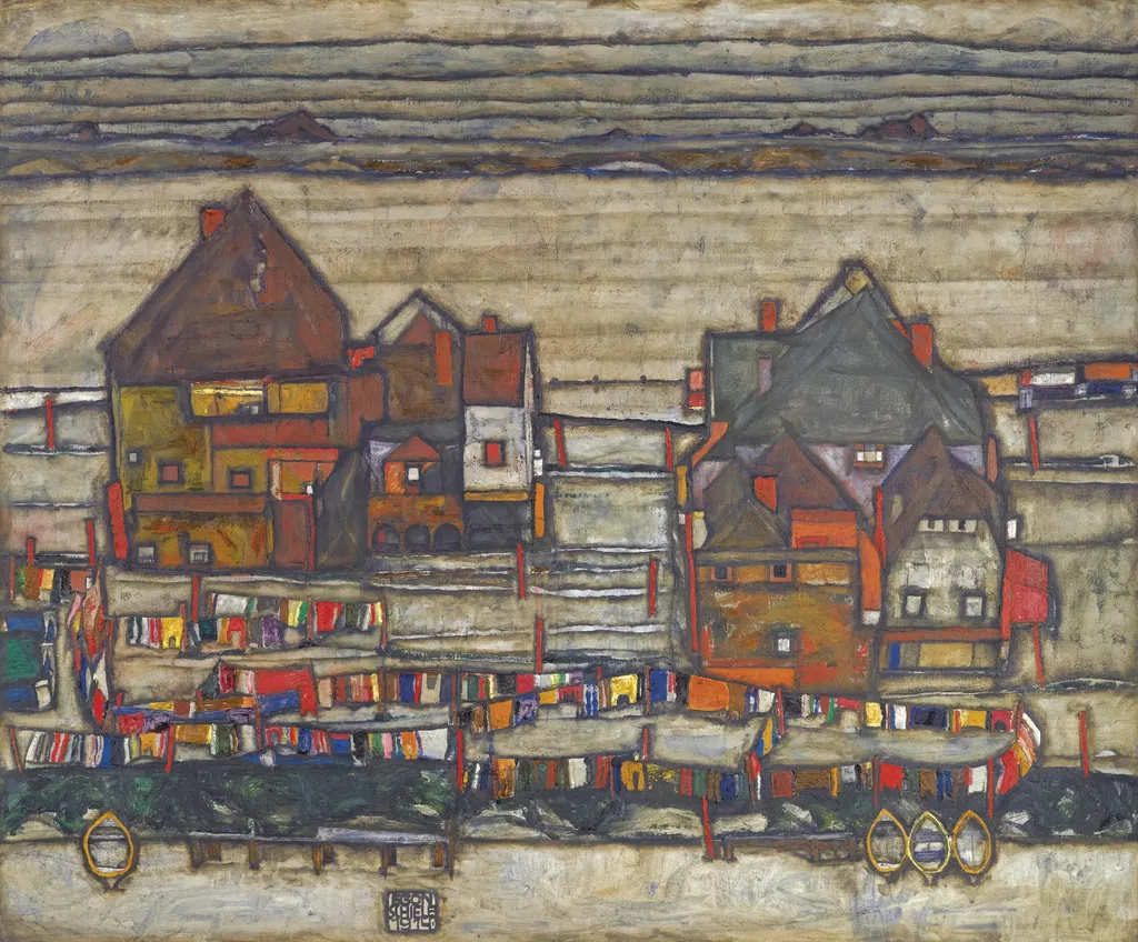 Häuser Mit Bunter Wäsche (Vorstadt II) Houses With Laundry (Suburb II). Image courtesy of Sotheby's