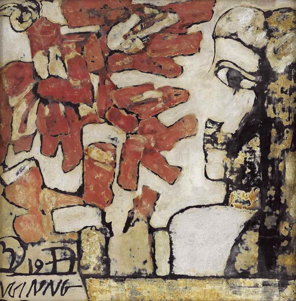 Man With Rooster (1977). Sold for $61,500 in 2016. Image courtesy of Christie's