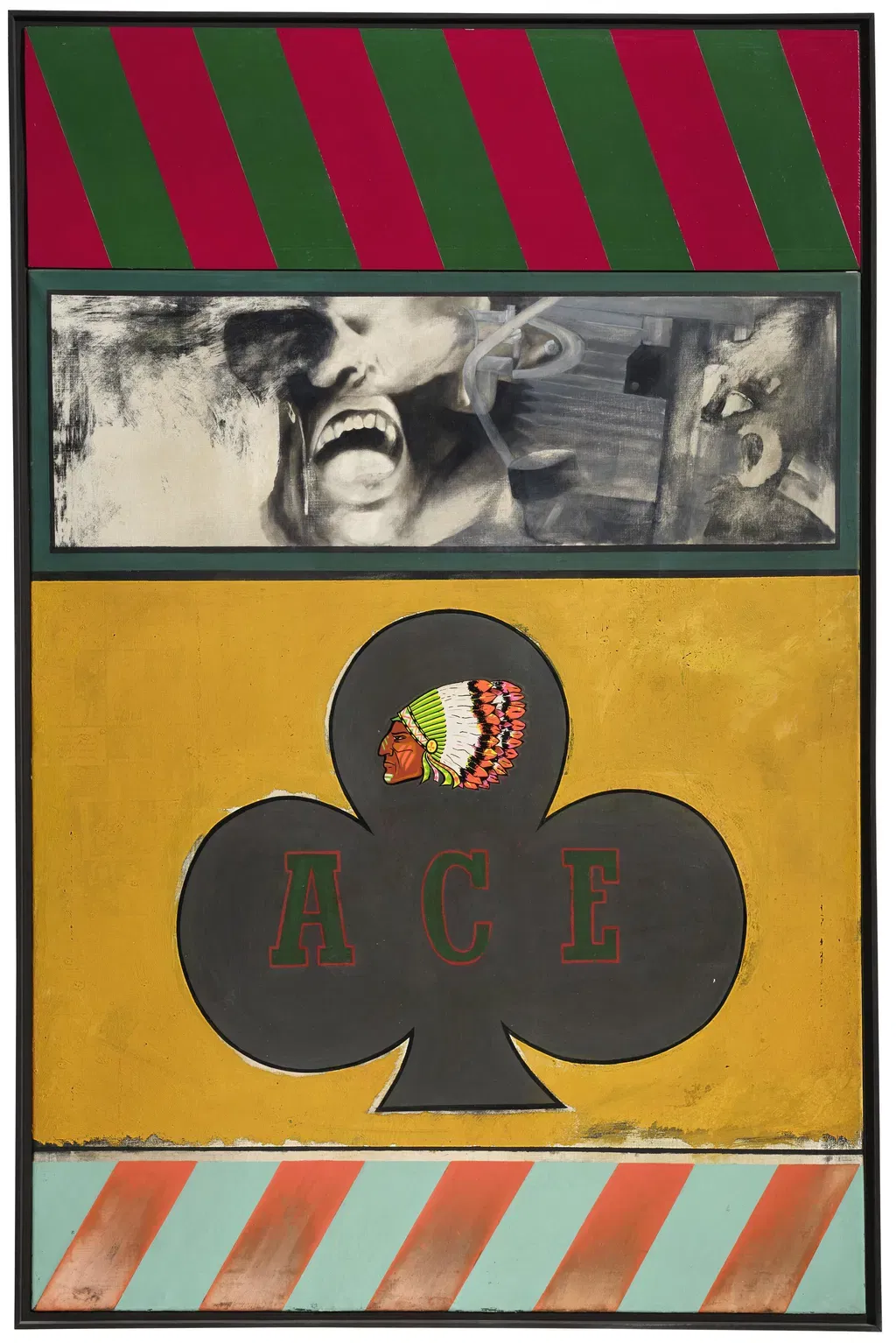 Peter Phillips' Motorpsycho/Ace (1962) sold for $339,200 with fees at Christie's in London, beating the Pop artist’s previous auction record by $138,600.