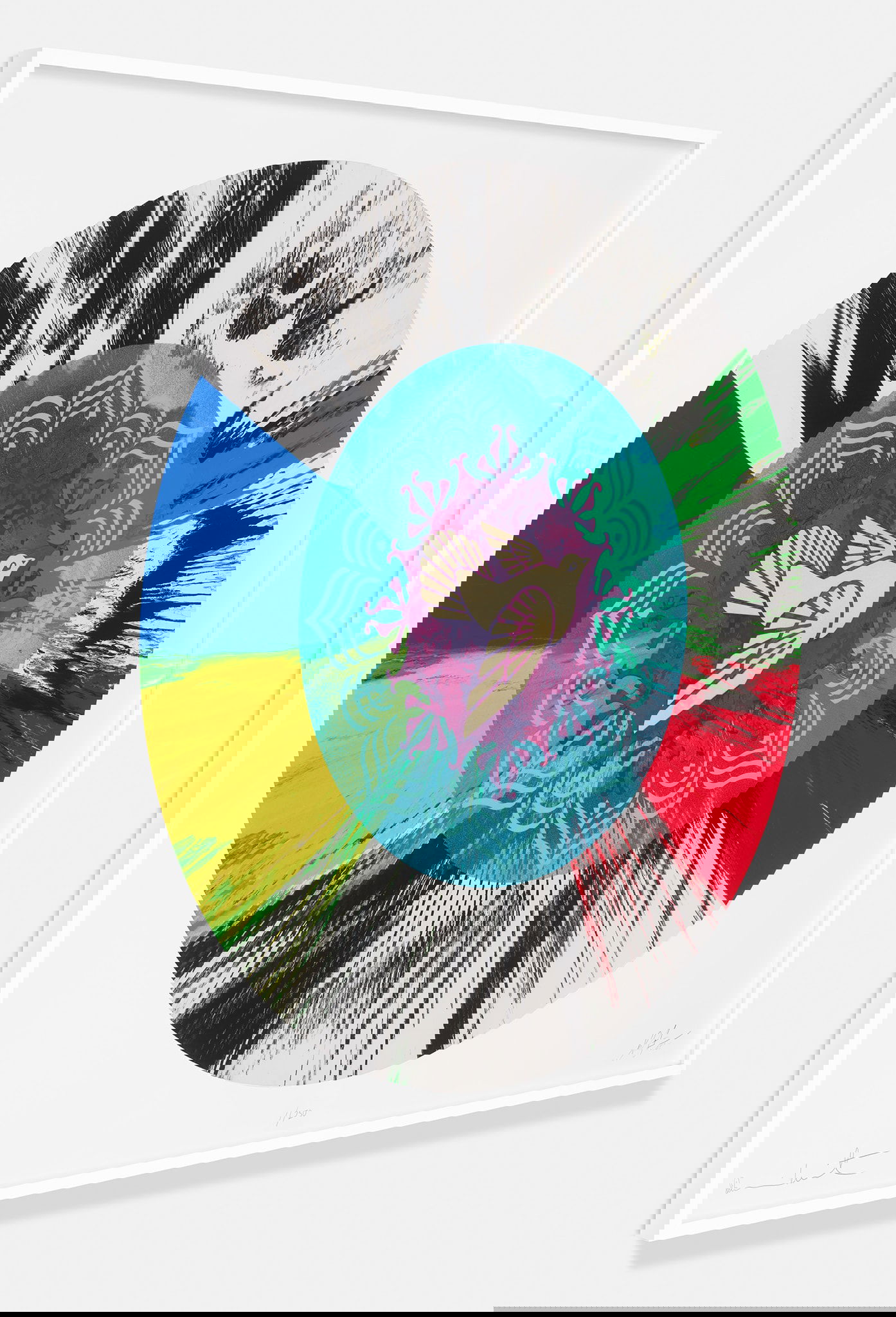 Beautiful Optimistic Peace and Love Dove Spin Painting image #3