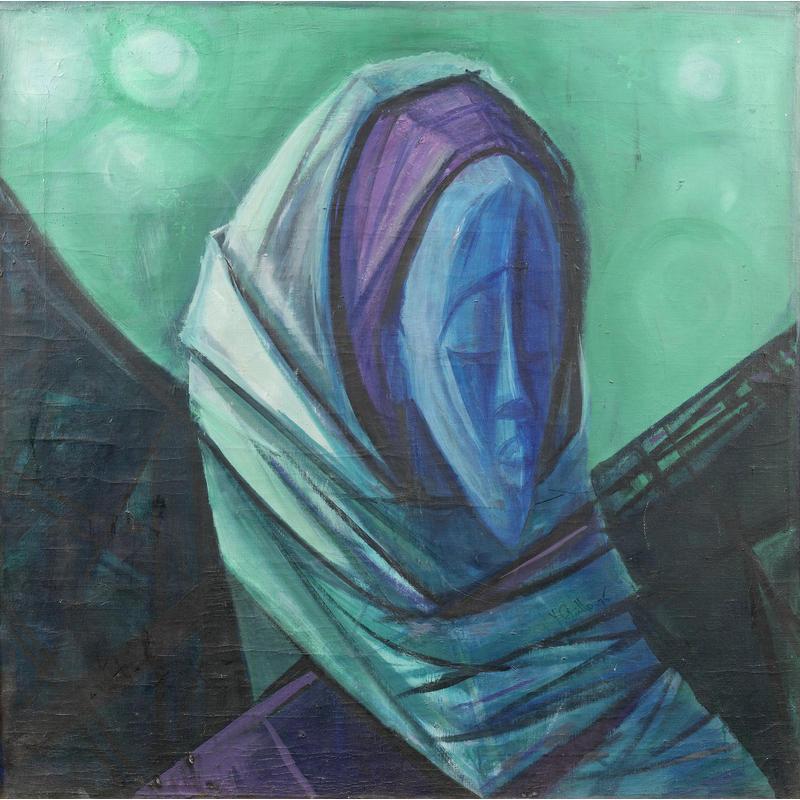 African Woman with Gele (1975). Sold for $136,000 in 2014. Image courtesy of Bonhams