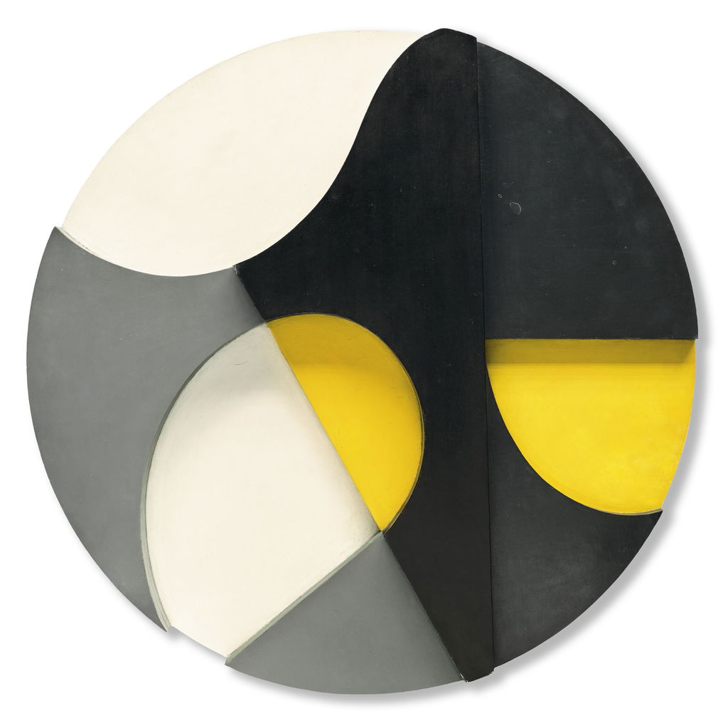 Relief rond en quatre hauteurs, éléments courbes, coupant(s), cassant(s) by Sophie Taeuber-Arp sold for $3.34m.
Image courtesy of Christie's