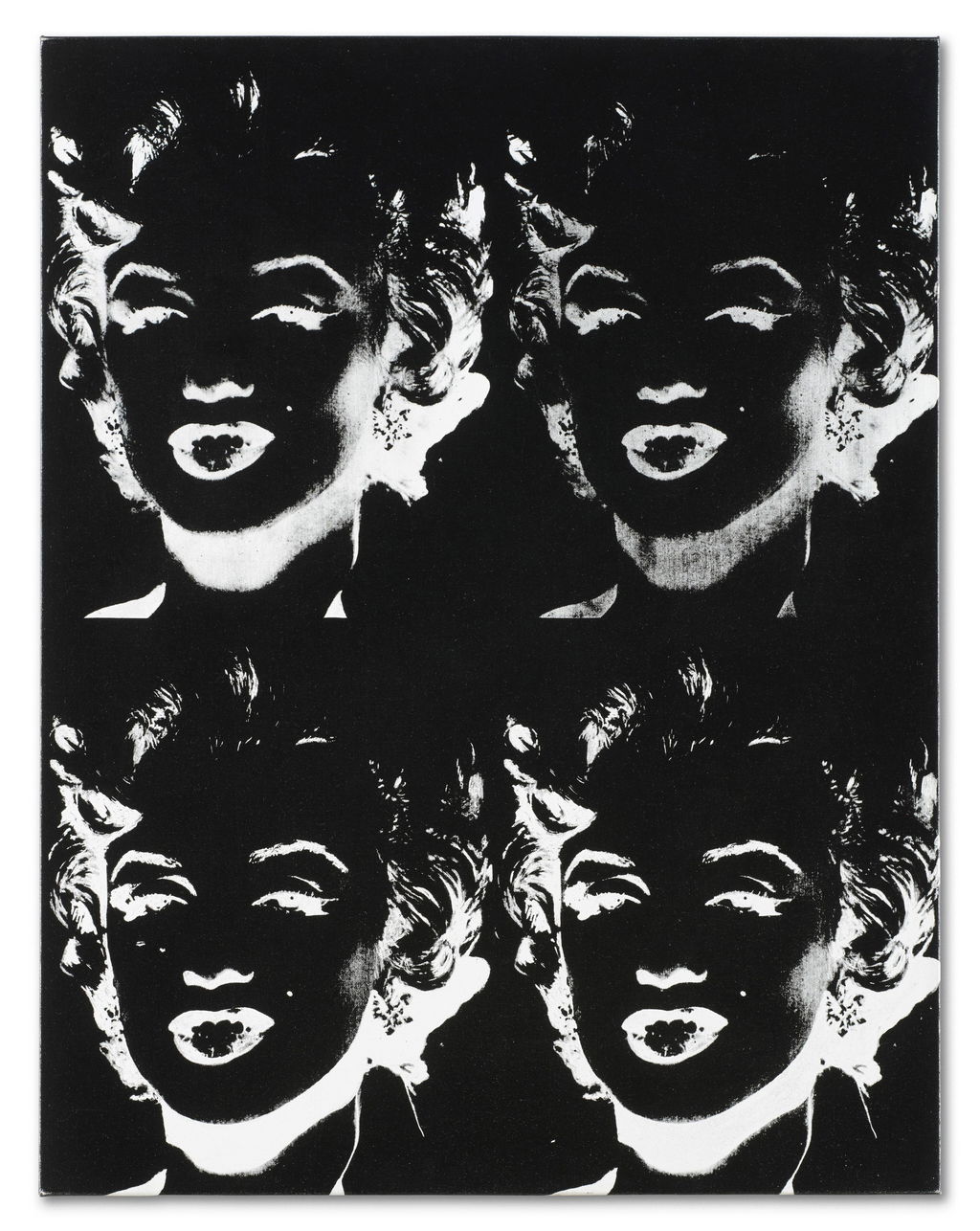 Four Marilyns (Reversal Series). Image courtesy of Sotheby's