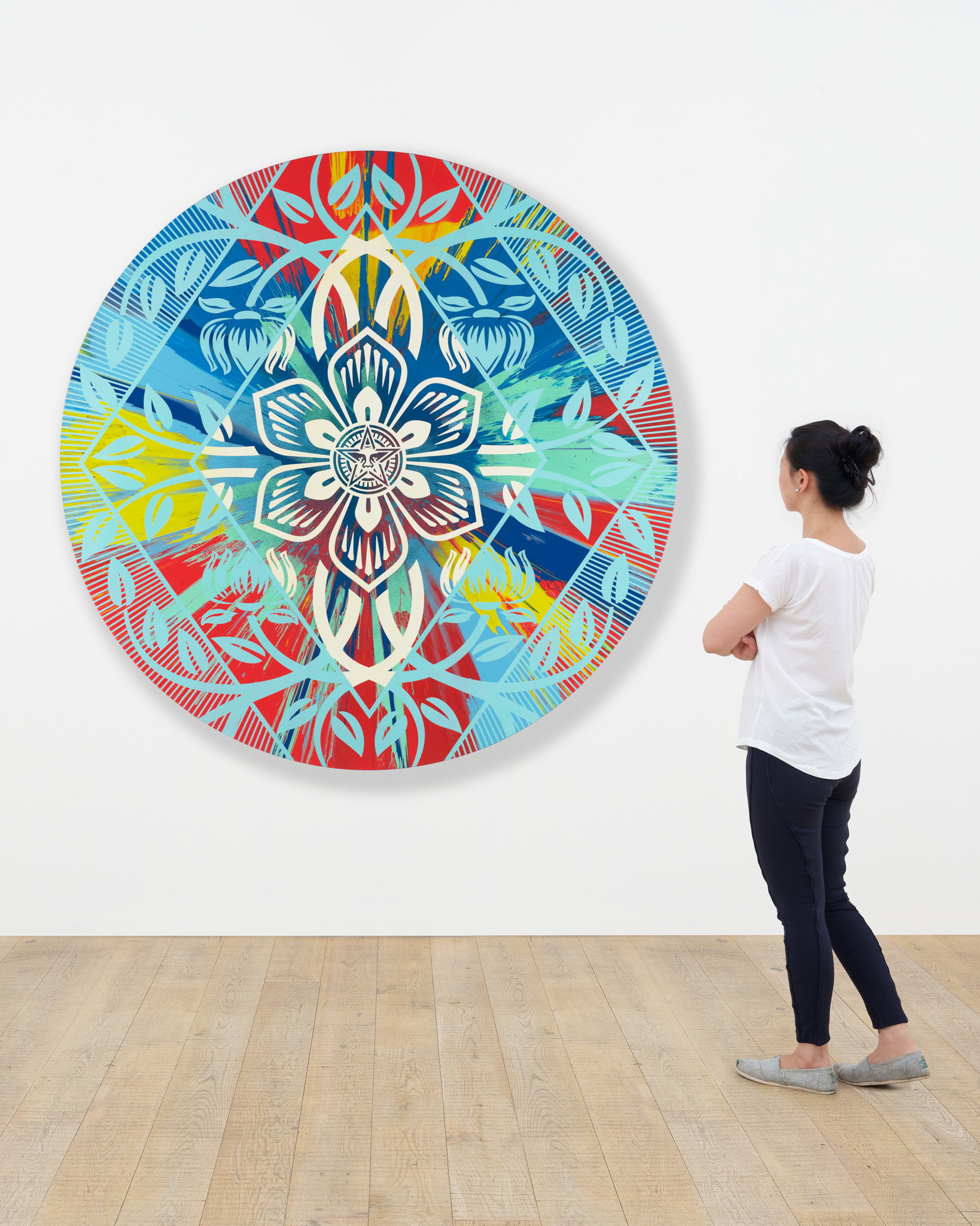 Beautiful Flower Diamond Spin Painting scale image