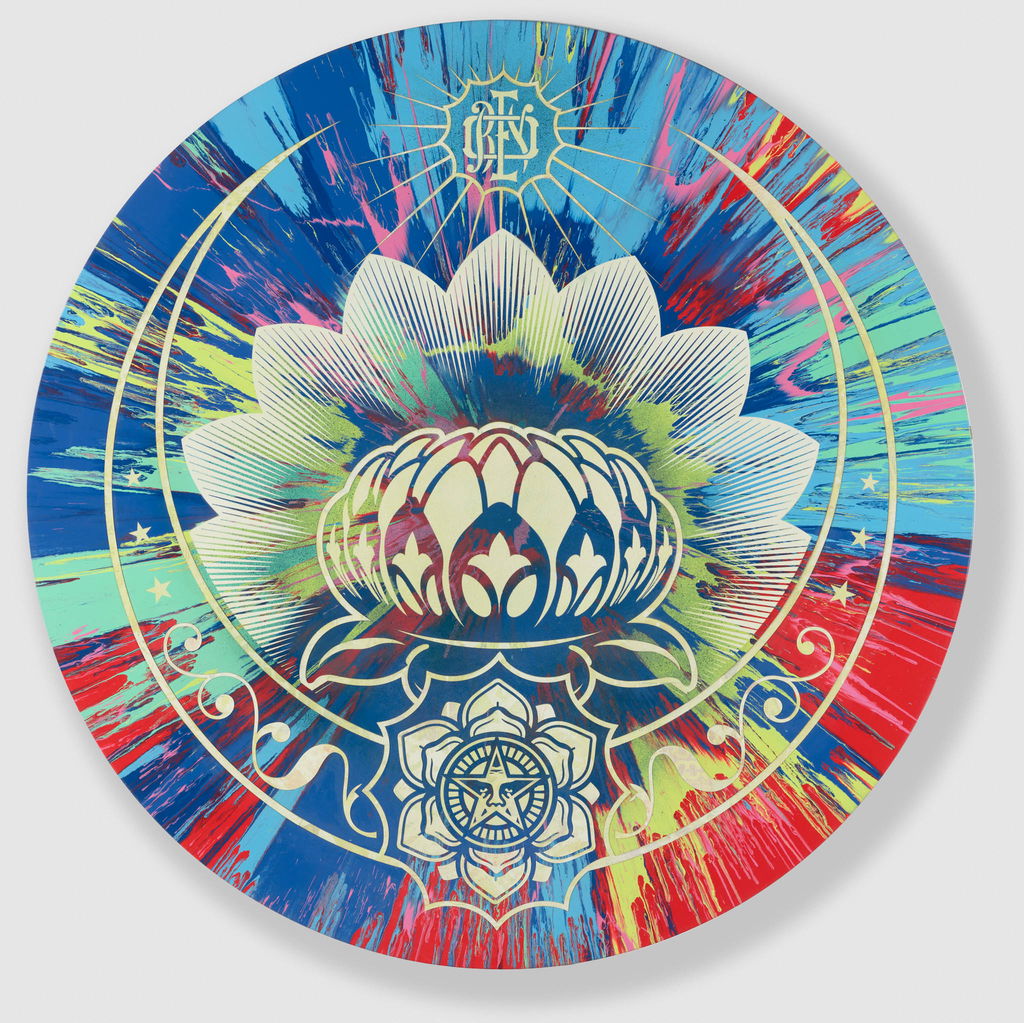 Beautiful Lotus Ornament Spin Painting 1 main image