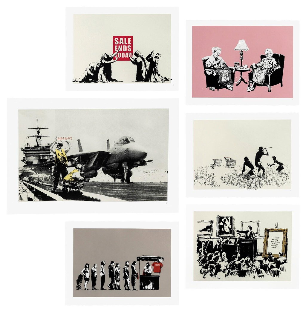 Barely Legal (LA Edition) by Banksy sold for $106,100.
Image courtesy of Phillips
