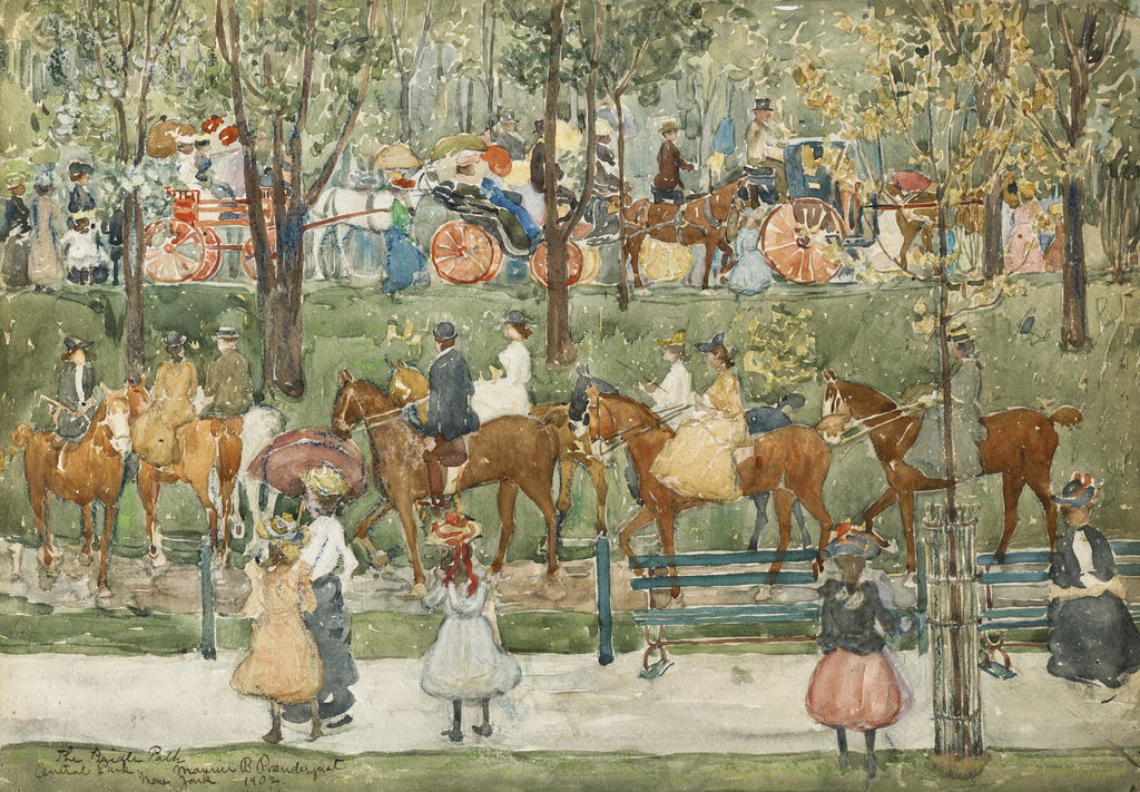 The Bridle Path, Central Park by Maurice Prendergast sold for $2.33m.
Image courtesy of Christie's