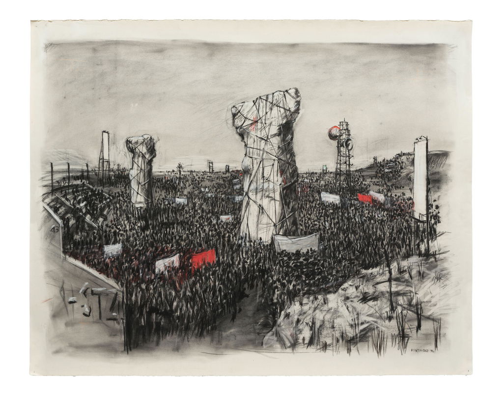 Monument from Mango Groove's 'Another Country' by William Kentridge sold for $187,100. Image courtesy of Bonhams