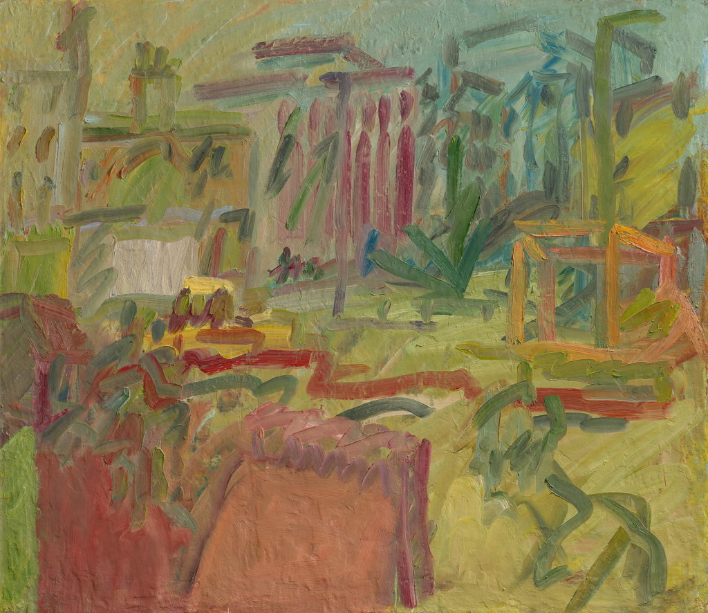 Christmas Tree at Mornington Crescent by Frank Auerbach sold for $2.67m. Image courtesy of Christie's