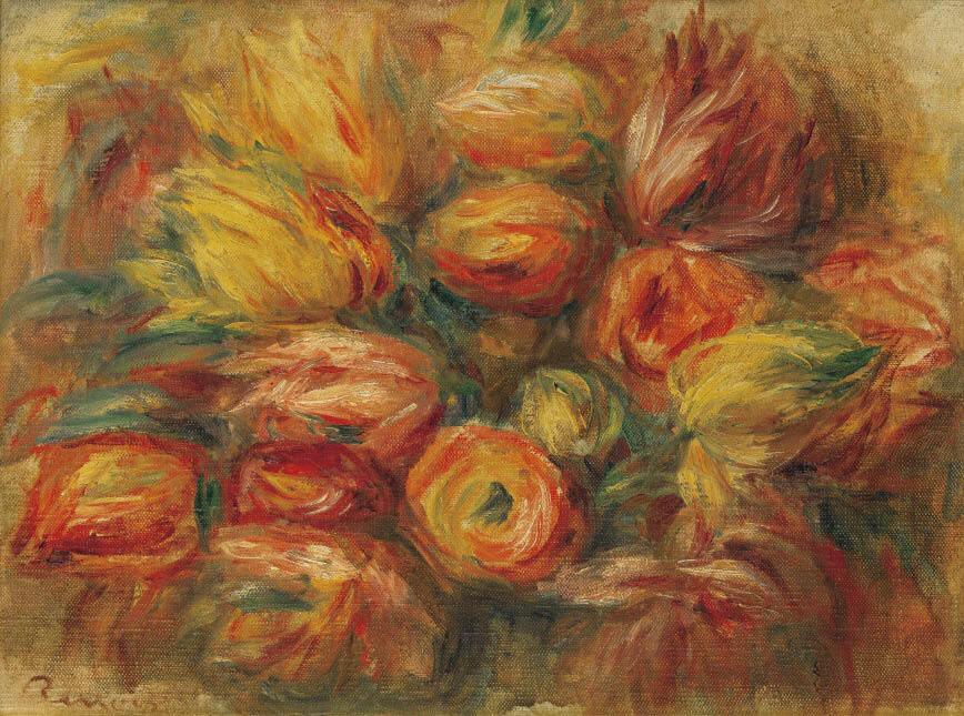 Fleurs variees by Pierre-Auguste Renoir sold for $319,100.
Image courtesy of Mainichi Auction Inc.