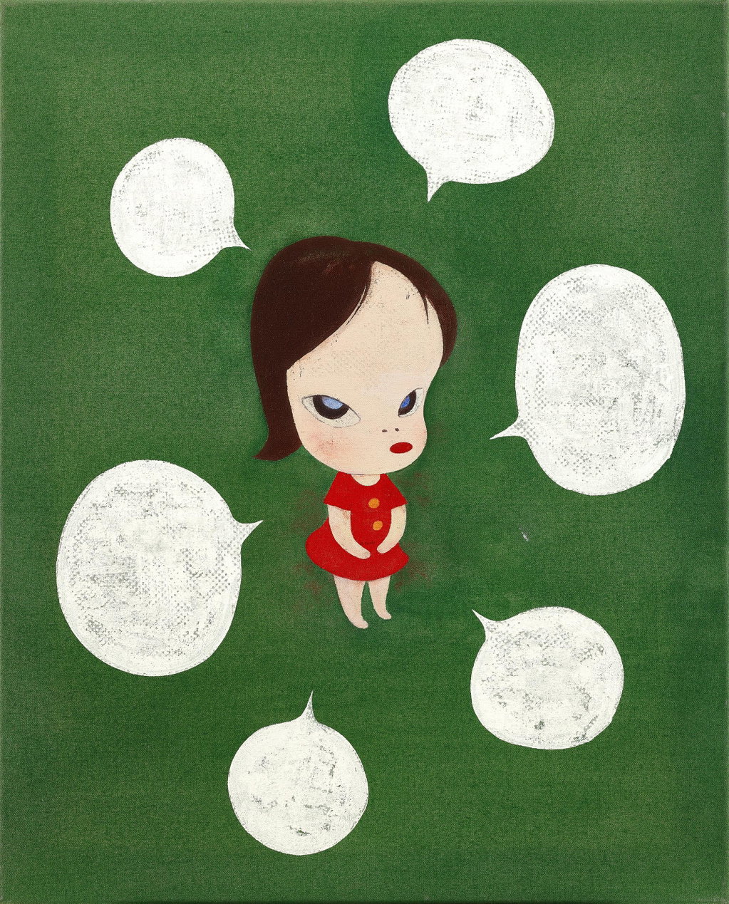 Q & A by Yoshitomo Nara estimated at $1.53m (low) to $2.29m (high). Image courtesy of Christie's