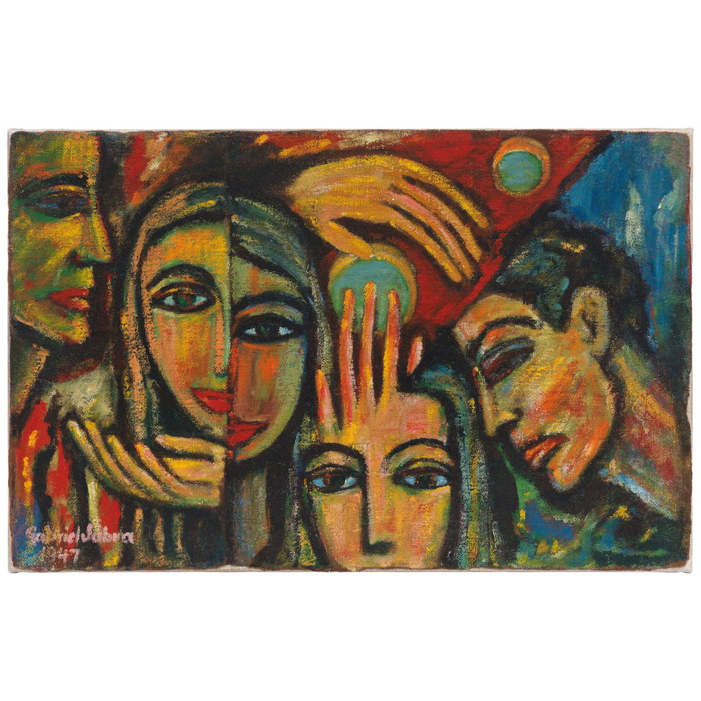 Fragmentation by Jabra Ibrahim Jabra sold for $123,300. Image courtesy of Bonhams