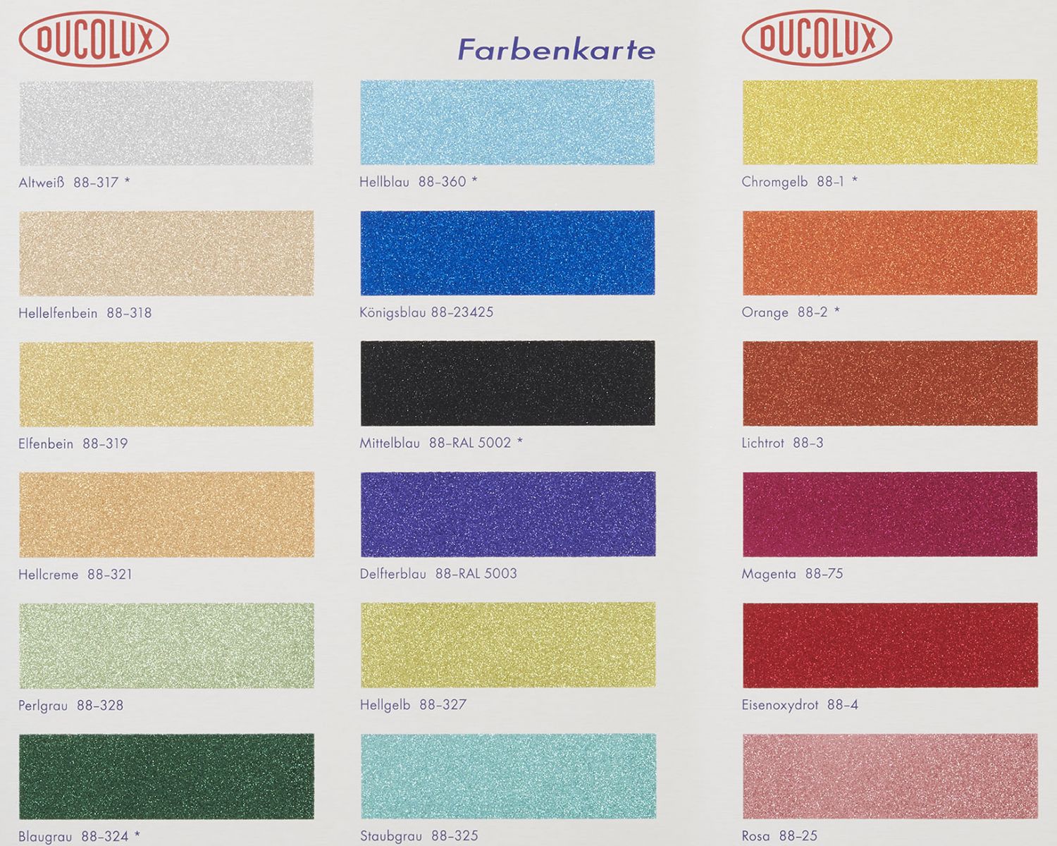 Colour Chart (glitter) image #2