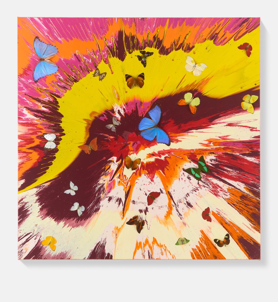 Beautiful Tiger's Eye, Lion's Heart Painting (with Butterflies) 1 main image