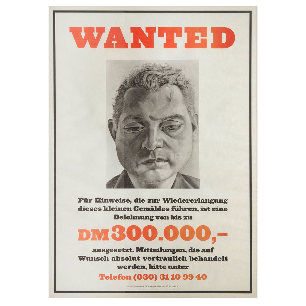 Wanted, Portrait of Francis Bacon by Lucian Freud sold for $25,400. Image courtesy of Bonhams