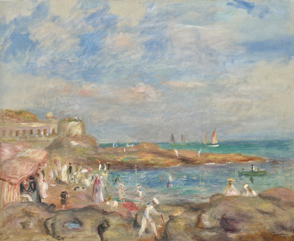 The Beach at Pornic by Pierre-Auguste Renoir estimated at $560,200 (low) to $784,300 (high). Image courtesy of Christie's