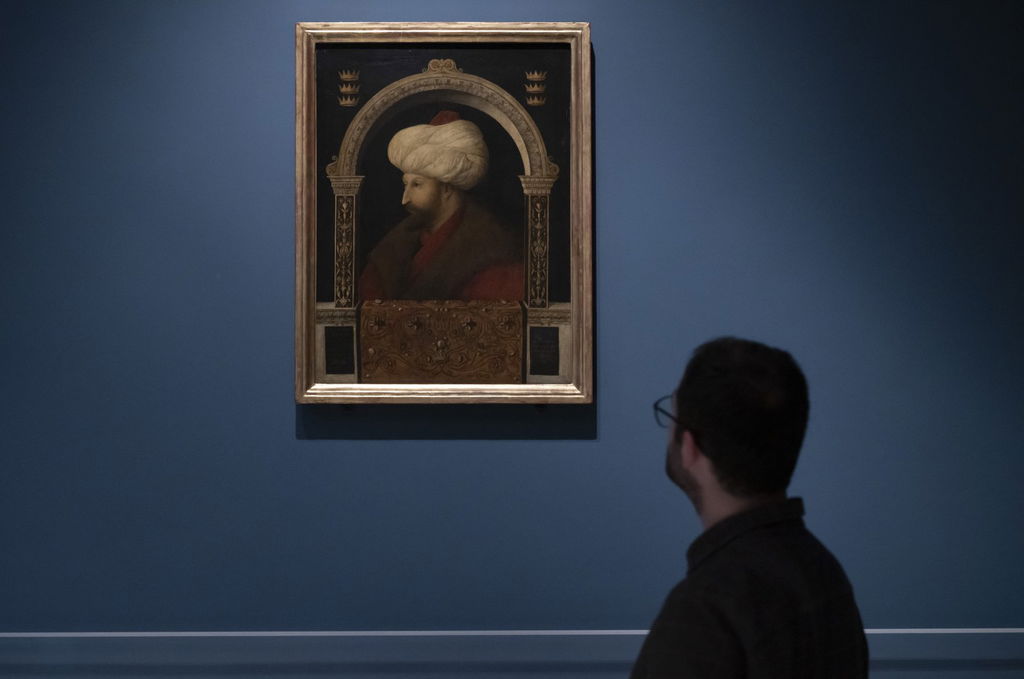 Italian painter Bellini's portrait of Sultan Mehmed II on exhibition