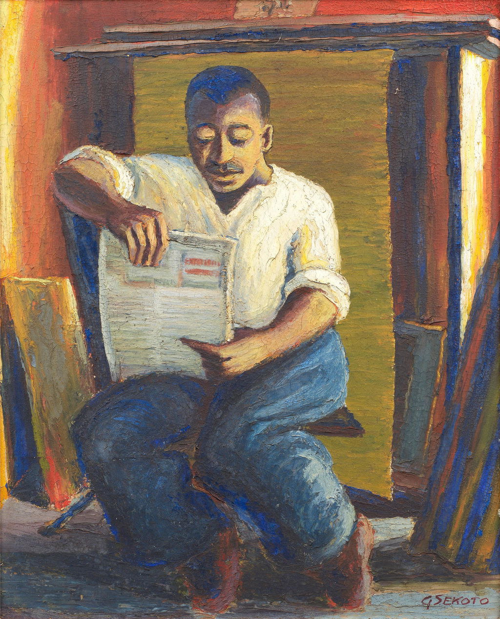 The Artist's Brother by Gerard Sekoto sold for $527,600.
Image courtesy of Bonhams