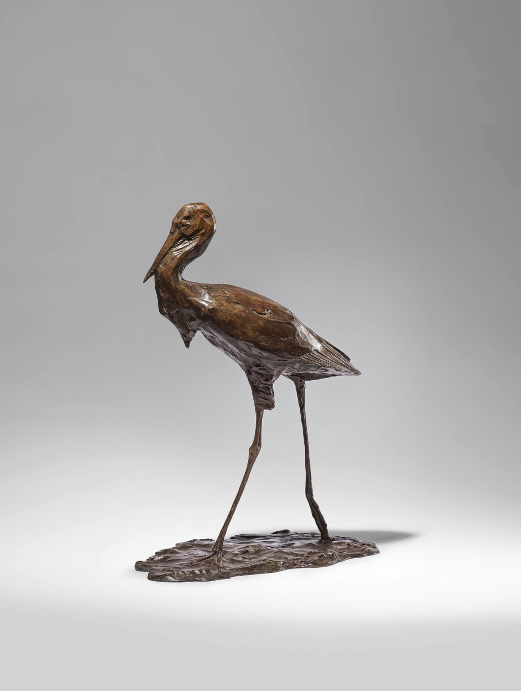 Stork on the Move by Rembrandt Bugatti sold for $783,000. Image courtesy of Bonhams Cornette de Saint Cyr