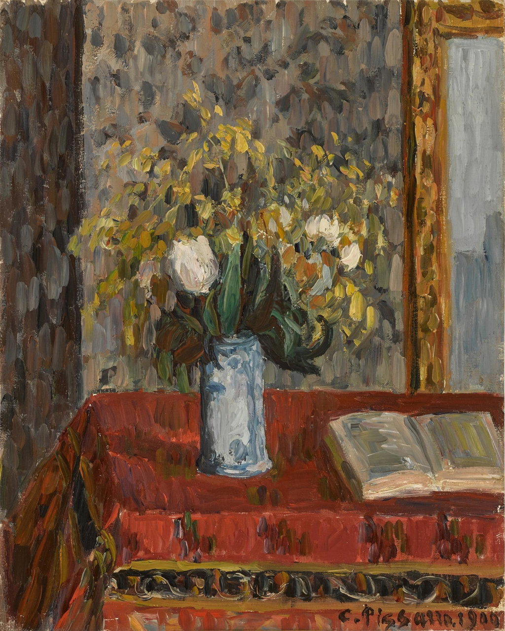 Vase de fleurs, tulipes et genêts. Image courtesy of Sotheby's