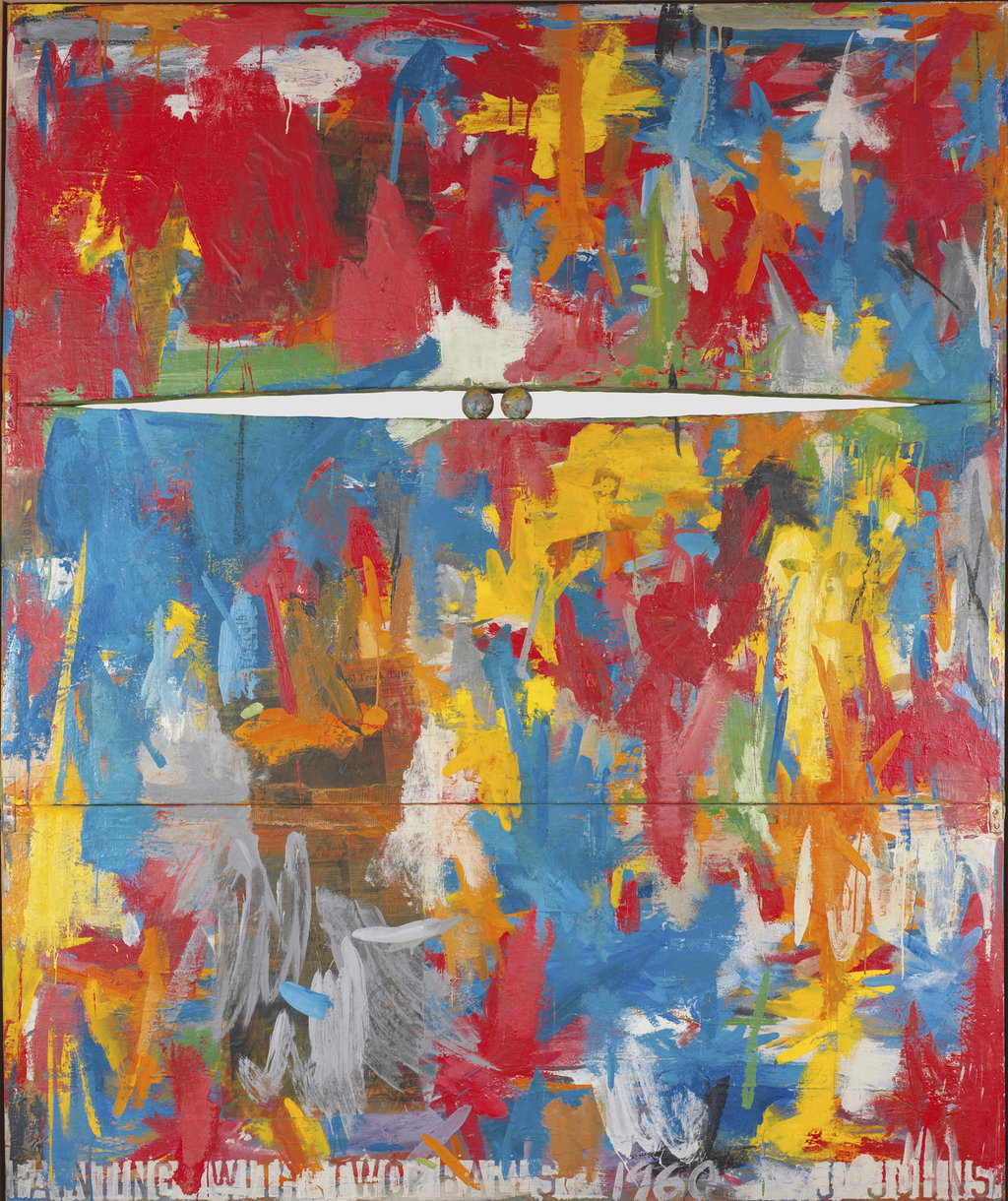 Jasper Johns, Painting with Two Balls, 1960. © Jasper Johns / VEGAP.