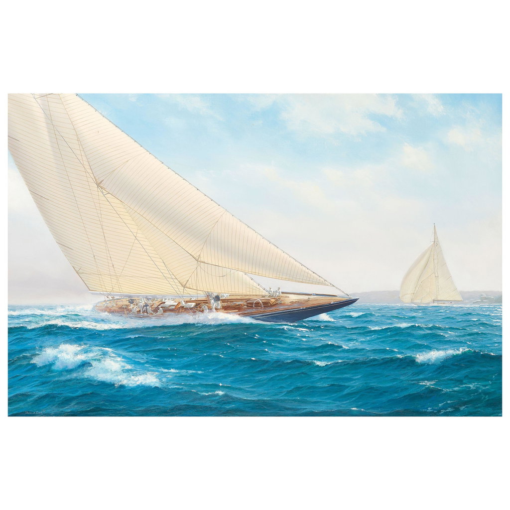 ' Endeavour off Cowes during her trials with Valsheda 1934' by Shane Couch sold for $8,675 (556% above estimate). Image courtesy of Bonhams