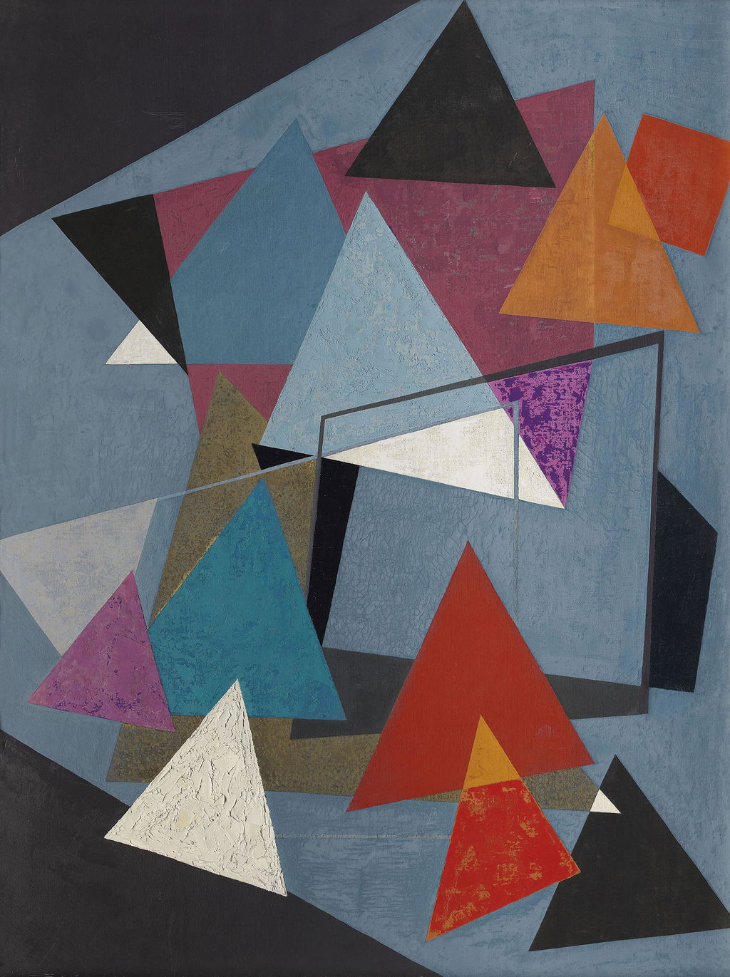 Bright Triangles (1938). Sold for $61,300 in 2019. Image courtesy of Christie's