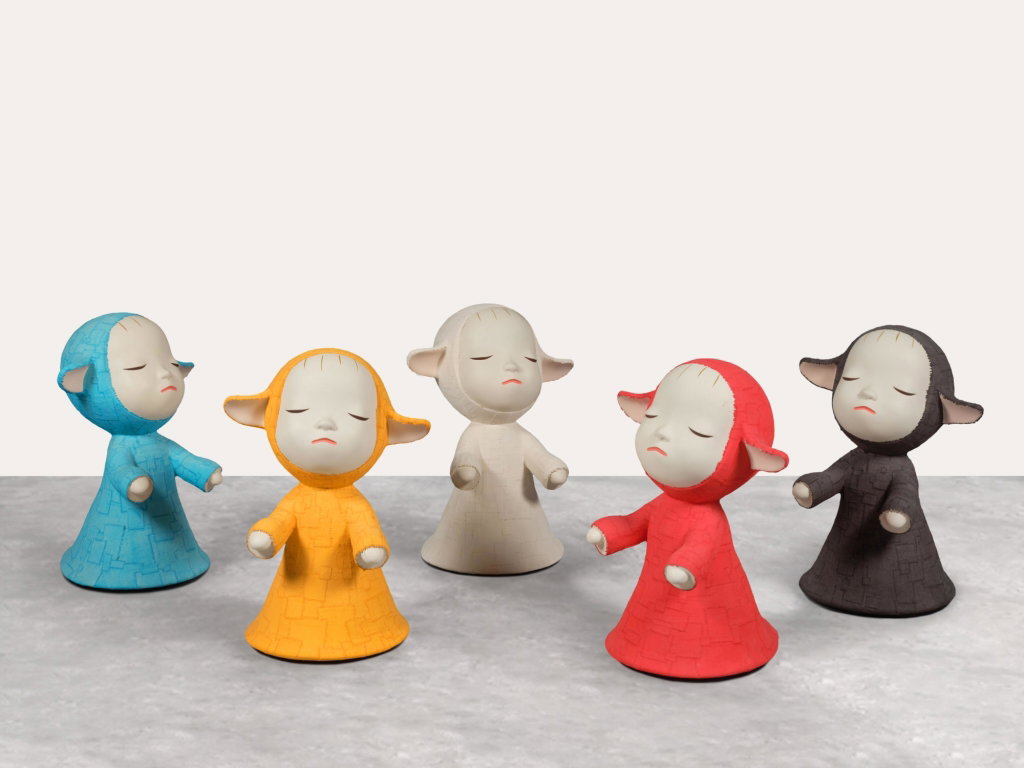 The Little Pilgrims (Night Walking) by Yoshitomo Nara estimated at $1.2m (low) to $1.8m (high). Image courtesy of Sotheby's
