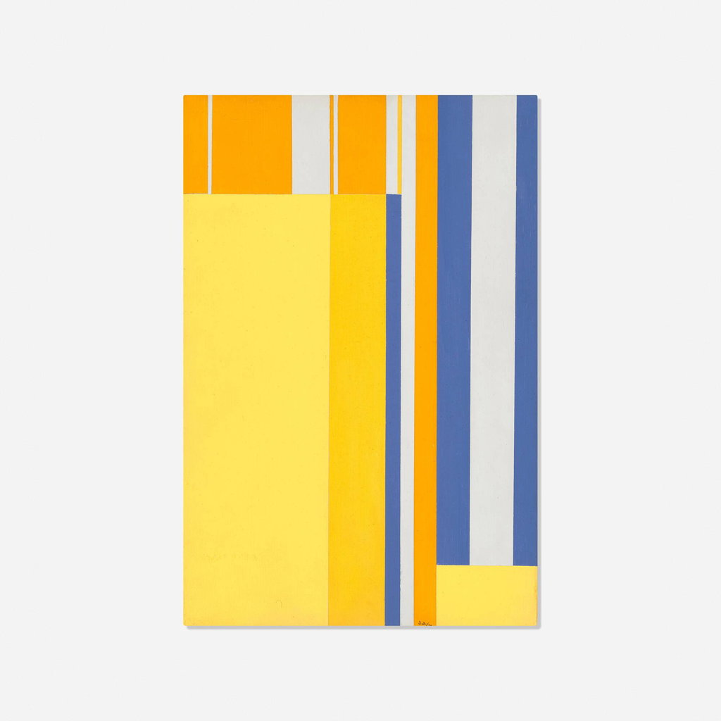 Three Yellows Vertical by Ilya Bolotowsky sold for $17,900 (258% above estimate). Image courtesy of Rago