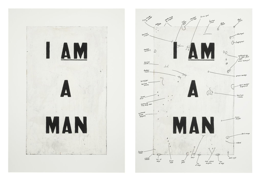 Condition Report by Glenn Ligon sold for $44,300. Image courtesy of Christie's