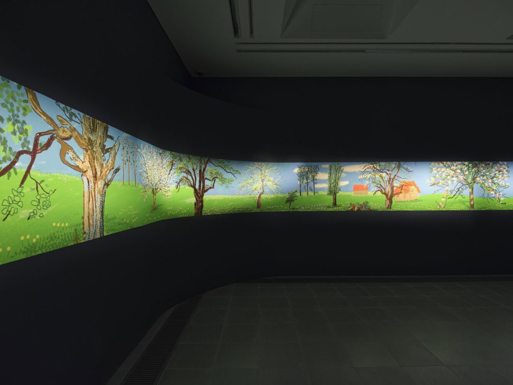 David Hockney: A Year in Normandie and Some Other Thoughts about Painting, installation view, Serpentine North, 2026. Copyright David Hockney. Photograph by George Darrell
