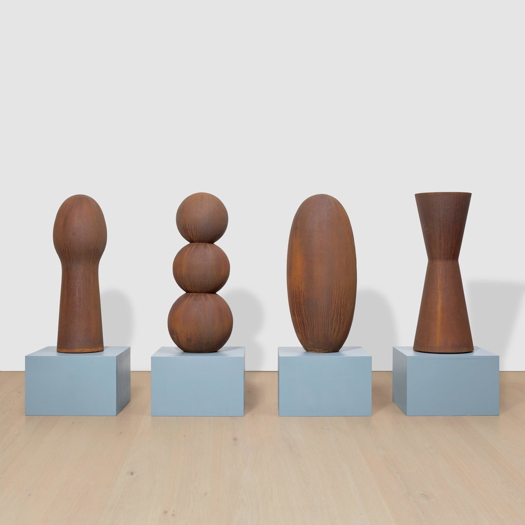Peckham Bollards by Antony Gormley sold for $70,000 (253% above estimate). Image courtesy of Phillips