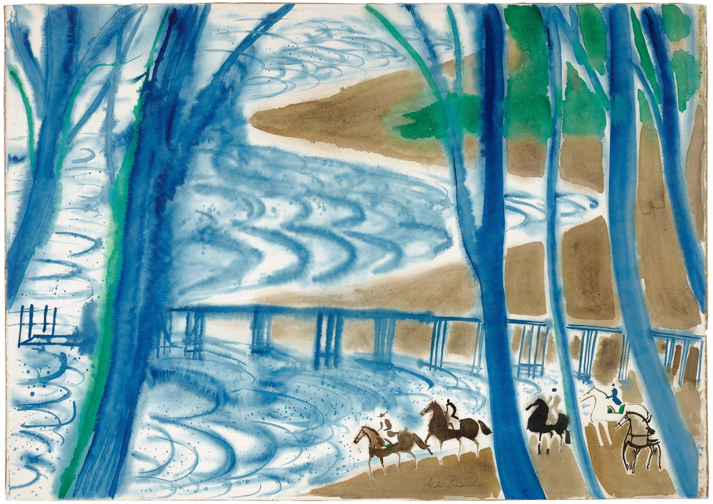 Chevalier de la mer by Andre Brasilier sold for $46,000. Image courtesy of Phillips
