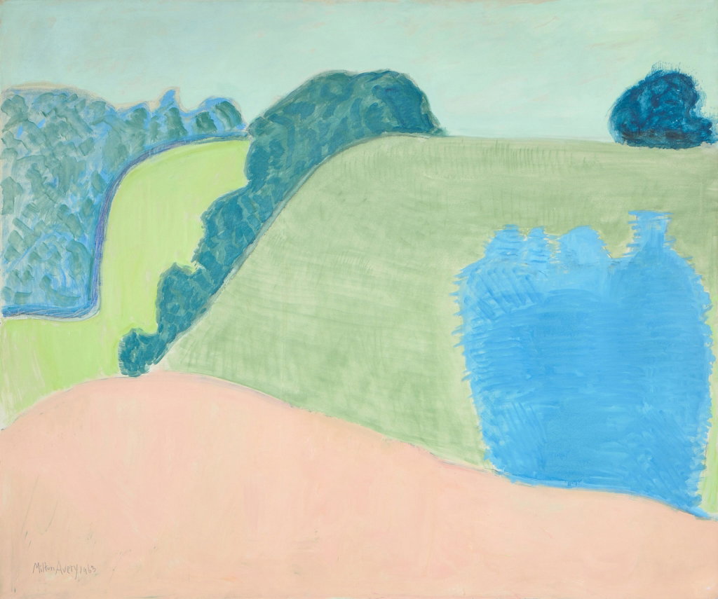 Pink Meadow by Milton Avery estimated at $800,000 (low) to $1.2m (high). Image courtesy of Sotheby's