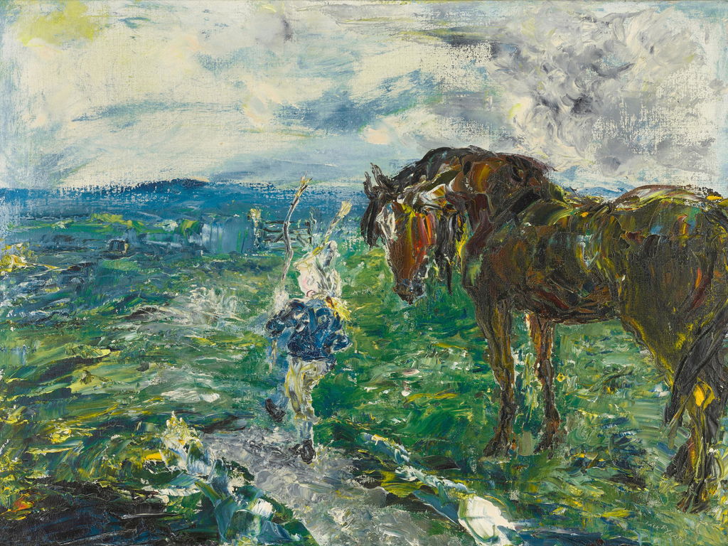 On to Glory by Jack Butler Yeats estimated at $337,400 (low) to $472,400 (high). Image courtesy of Sotheby's