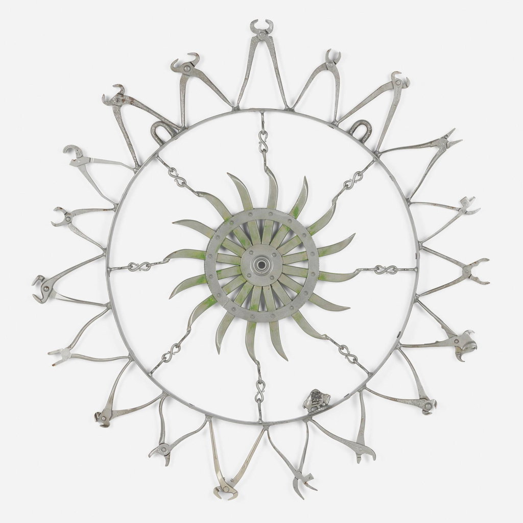 Ironwork Wall Hanging X by Bob Dylan sold for $57,600. Image courtesy of Rago