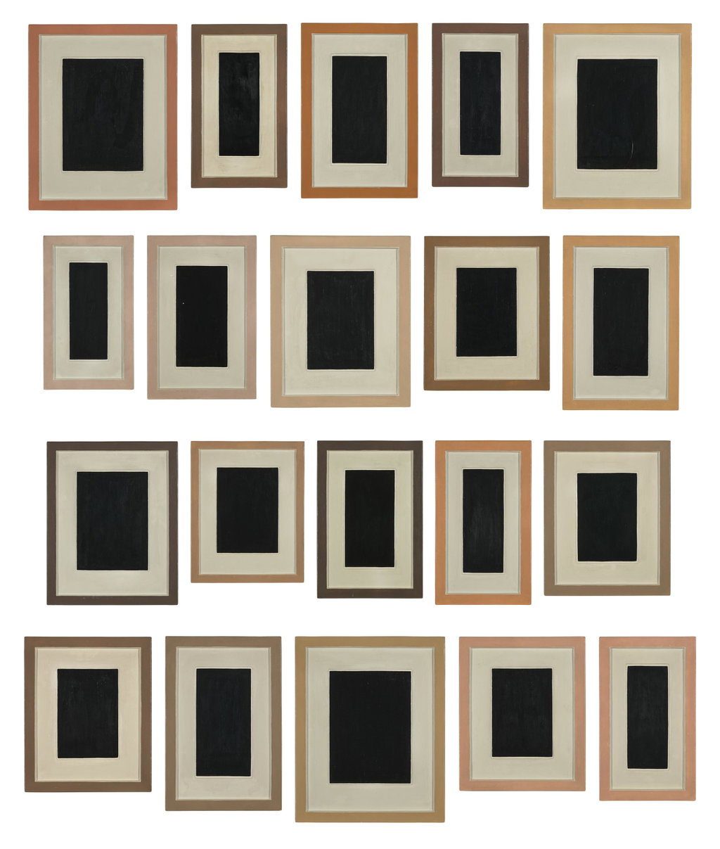 Twenty Plaster Surrogates by Allan McCollum sold for $92,400. Image courtesy of Christie's