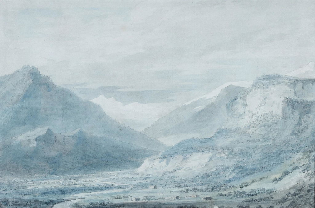 The Lesser Valley of Ober-Hasli, upper part from the North, Switzerland. Image courtesy of Sotheby's